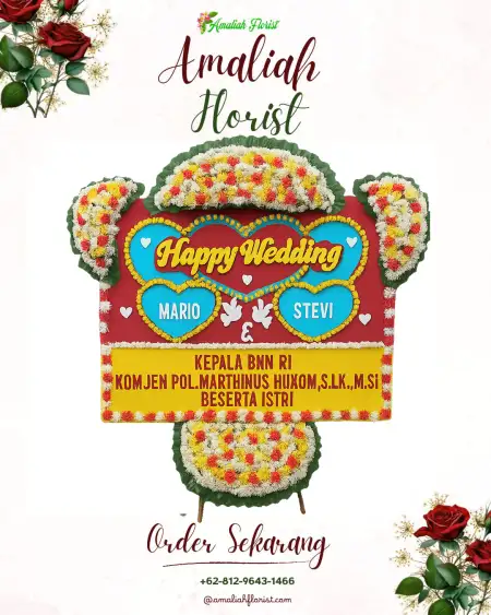 Papan Bunga Pernikahan Tompomulyo
